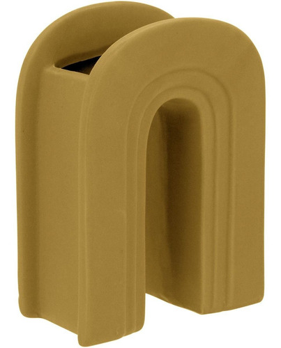 Opala Vaso Decorativo 18x13x7cm Cerâmica Amarelo