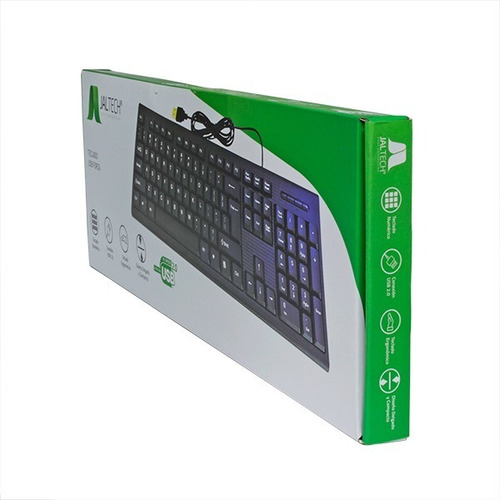 Imagen 4 de 5 de Teclado Alambrico Con Cable Usb Jaltech Cod 10596