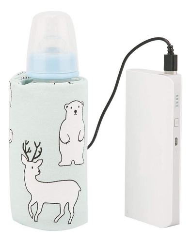 Botella Portátil Térmica Oso Modelo Con Usb Para Viajes Color