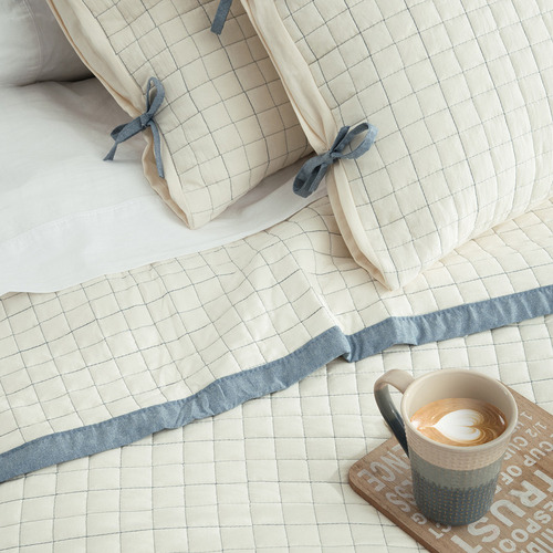 Cubrecama King + Fundas Kit 3 Piezas Matelaseado 280x250 Cm Color Montana | Natural Liso