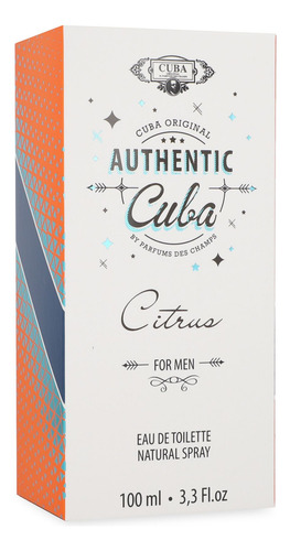 Cuba Authentic Citrus 100ml Edt Spray - Caballero