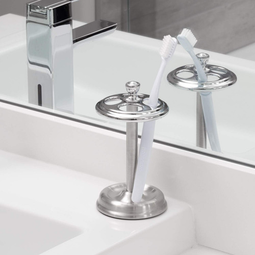 Soporte De Acero Para Cepillos De Dientes 4 Compartimentos N
