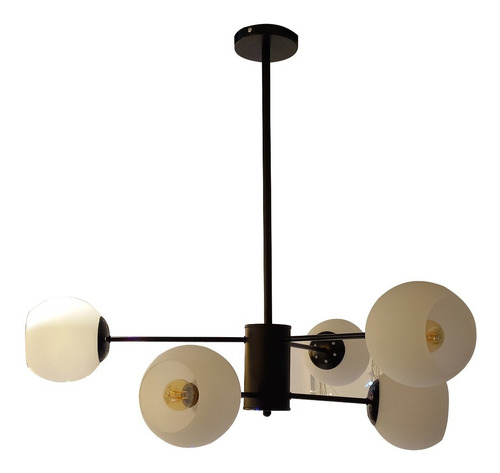 Lampara De Techo Decorativa De Bolas Opalizadas Modelo Odise