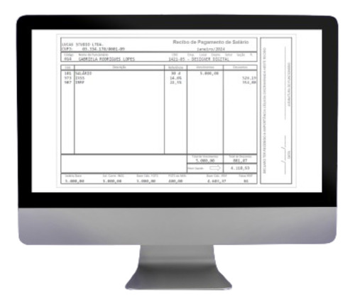 Modelo Contracheque Editável No Excel - Envio Rápido