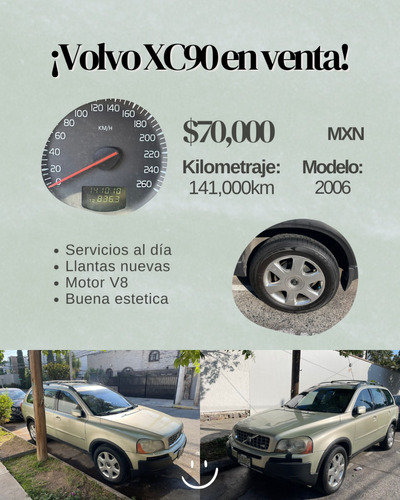 Volvo XC90 3.2 V8 Vud 7 Pasaj Awd 4x4 At