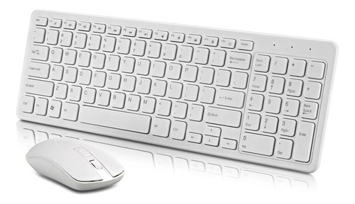 Teclado Con Mouse Óptico Inalámbrico Slim Gkm520