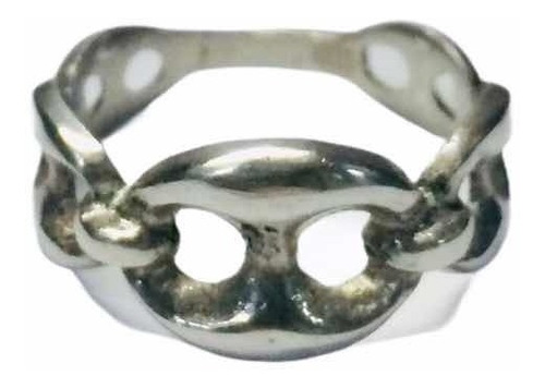 Anillo En Plata 900 - Cadena Tipo Marinera- Medida 19