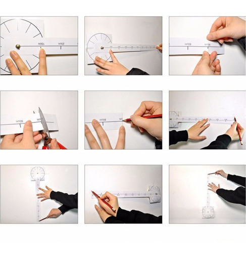 Reloj Gigante De Pared Modelo Arabigos Grandes Efecto 3d Pared