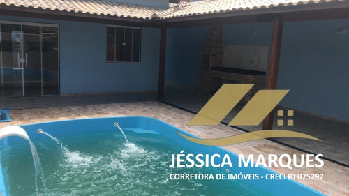 Imagem 2 de 12 de Casa 2 Quartos, Área Gourmet E Piscina Em Unamar - Jmc80