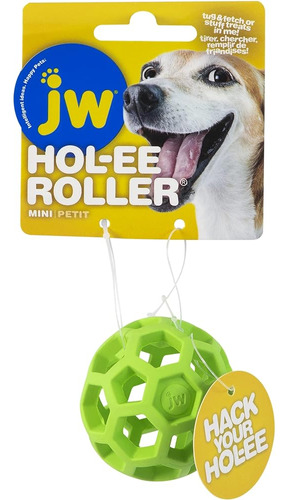 Jw Pet Hol-ee Roller Dog Toy Puzzle Ball, Caucho Natural, Mi