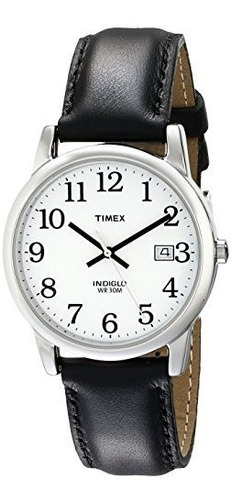 Reloj Timex T2h281 Easy Reader Correa De Piel Negra Para Hom