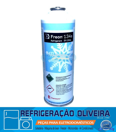 Gás Dupont R-134a Fluído Refrigerante Lata 0,750g