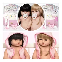 Casal de Bebês Reborn Gêmeos Kit Sandie Pronta Entrega!, Brinquedo Bebê  Reborn Nunca Usado 77167004