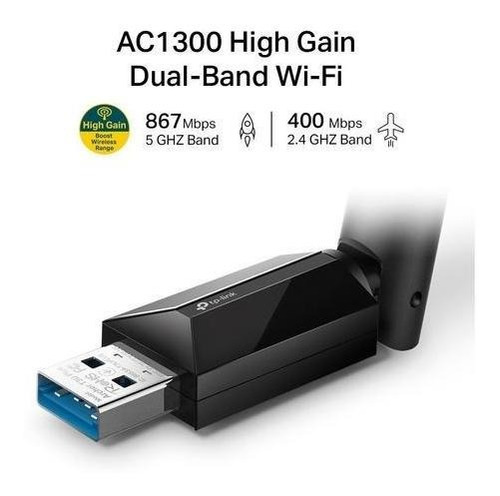 Imagen 4 de 6 de Adaptador Usb Tp-link Archer T3u Plus Wifi Dualband Ac1300