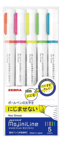 Set Destacadores Zebra Mojiniline Fluor - Japonés