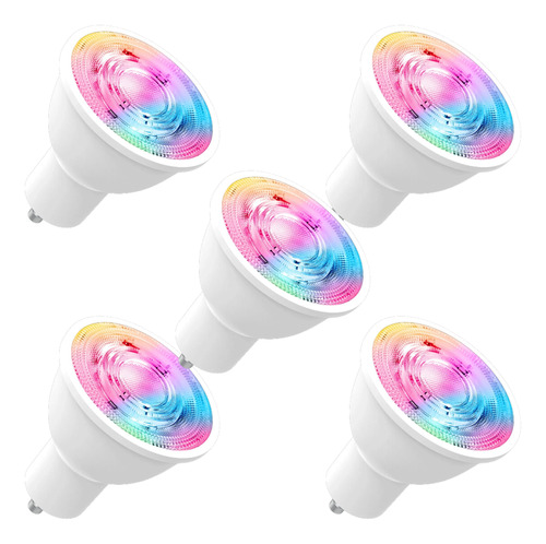 X5 Lampara Dicroica Led Wifi 5.5w Rgb Luz Fria Calida Smart