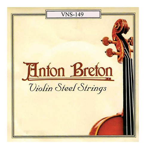 Set De Cuerdas 1/2 De Acero Para Violín Anton Breton Vns-149