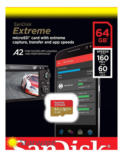 Imagen 3 de 3 de Tarjeta de memoria SanDisk SDSQXA2-064G-GN6MN Extreme 64GB