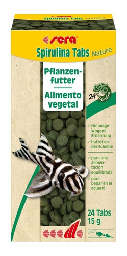 Alimeto vegetal para peces Sera espirulina 24 tabs