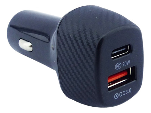 Cargador Rápido Para Auto Con 1 Conexión Usb Y 1 Tipo C 38 W