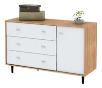 Comprar Comoda Cajonera Dormitorio Tres Cajones Centro Estant - Rex