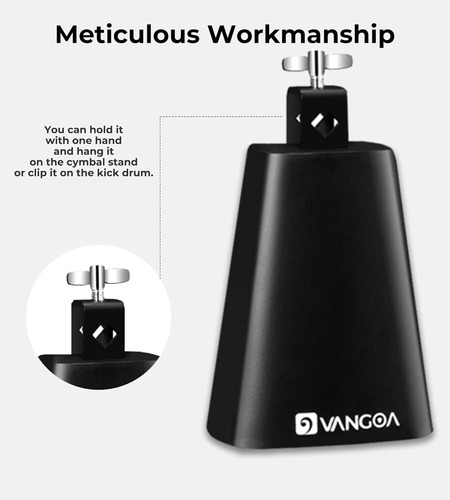 Campanas De Vaca De Acero Metálico Vangoa De 6 Pulgadas Hech