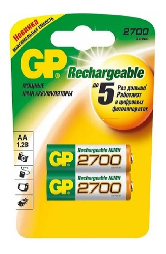  Bateria Aa Recargable 2700map Gp (blister Par)