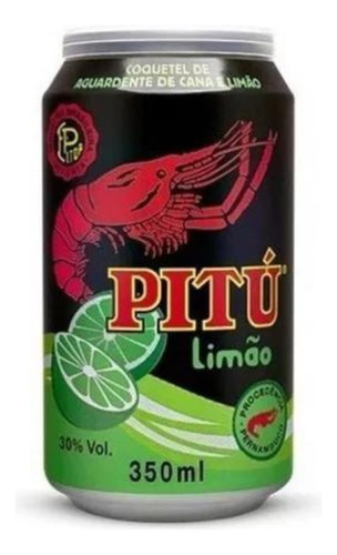  Cachaça Pitú Limão Lata 350ml