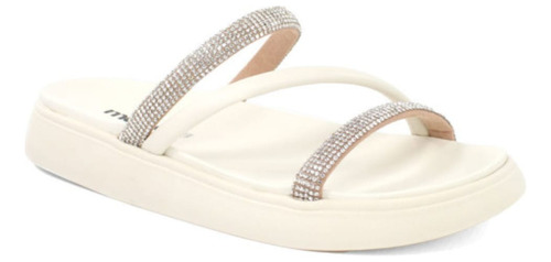 Sandália Papete Moleca Feminina Com Strass Flatform