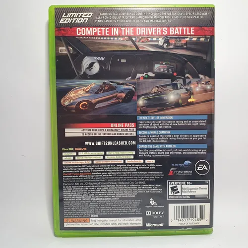 Juego Xbox 360 Need For Speed Shift 2 - Sin Server - Fisico (Usado)