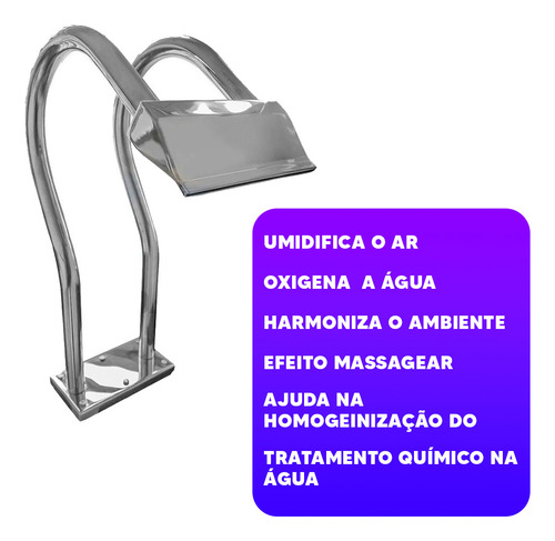 Cascata Para Piscina Inox Polido Alto Brilho Aço