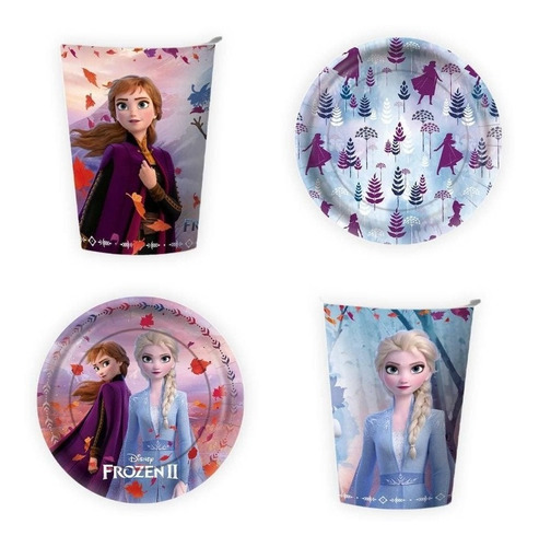 Copos E Pratos Festa Frozen 2 - Embalagens Promocionais