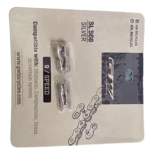 Conector Empate Cadena Para Bicicletas 9 Vel Silver Sl 566