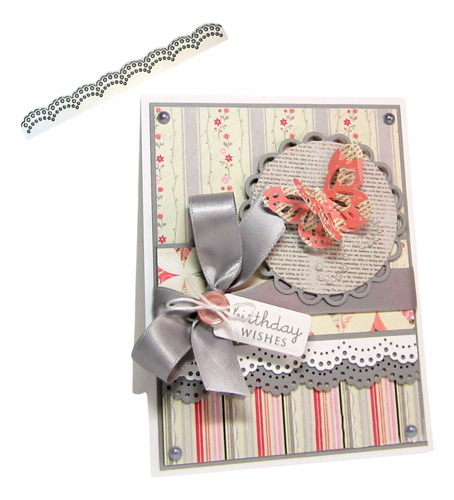 Suaje De Borde Encaje Doily Lace Troquel Cortar Scrapbook