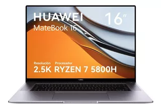 Laptop Huawei Matebook 16 Amd Ryzen 7 16gb + 512gb Ssd Gris