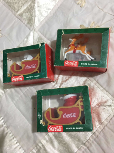 Coca Cola Decorines  Navideños 3 Piezas Adorno Navideño