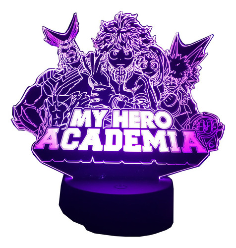 Lámpara Acrílica Anime My Hero Academia Para Decoración De D