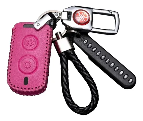 Protector Rosa Cuero Y Llavero Yamaha N Max V2 Connected