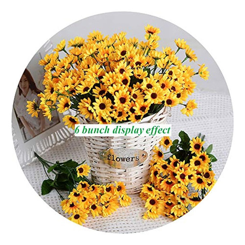 Artfen Girasol Artificial 2 Ramo Flores Artificiales Girasol