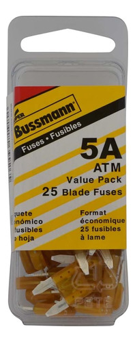 Bussmann  Vp/atm-5-rp  Tan 5 Amp Fast Acting Atm Mini Fuse 