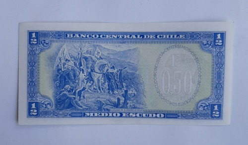 Imagen 2 de 2 de Billete De Medio Escudo Nuevo
