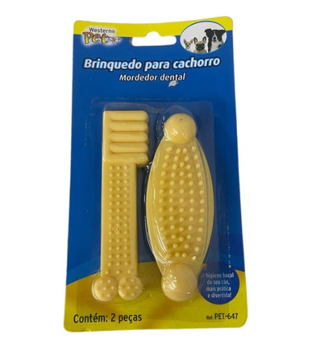 Brinquedo Mordedor Dental Cães Cachorro Pet Kit 2 Peças