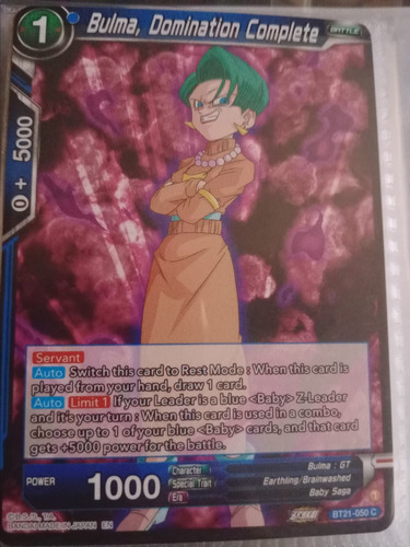 Bulma, Domination Complete Dragon Ball Carta Bandai