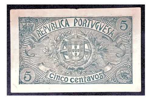 Portugal 5 Centavos 1918 Bueno Pick 98 Corte Superior