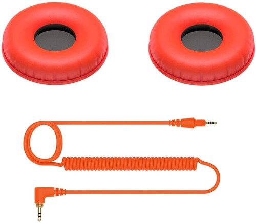 Cable Espiral Y Almohadillas Naranja Para Hdj-cue1 Pioneer