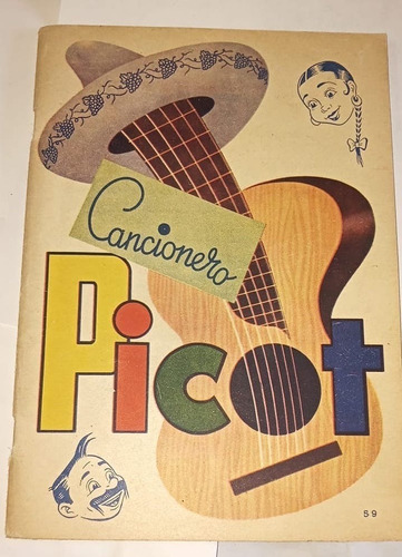 1 Revista  Cancionero Picot Año 1959 Portada  Guitarra