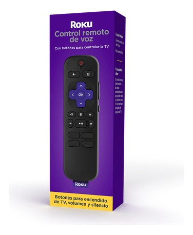 Control Remoto Roku Por Voz Con Botones Para Controlar La Tv