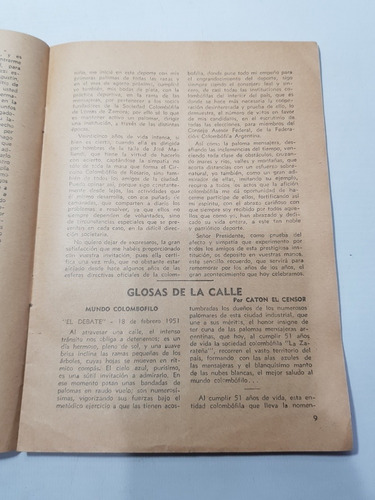 Imagen 9 de 9 de Antigua Revista Mundo Colombofilo N° 2 1951 Mag 57942