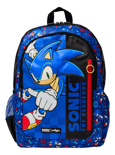 Mochila Sonic Escolar Smiggle Color Azul Diseño De La Tela Estampado