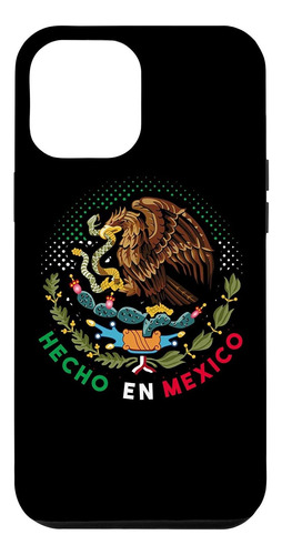 Funda Para iPhone 12 Pro Max Negra Escudo Mexico